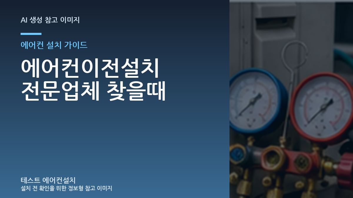 에어컨이전설치 전문업체 찾을때
